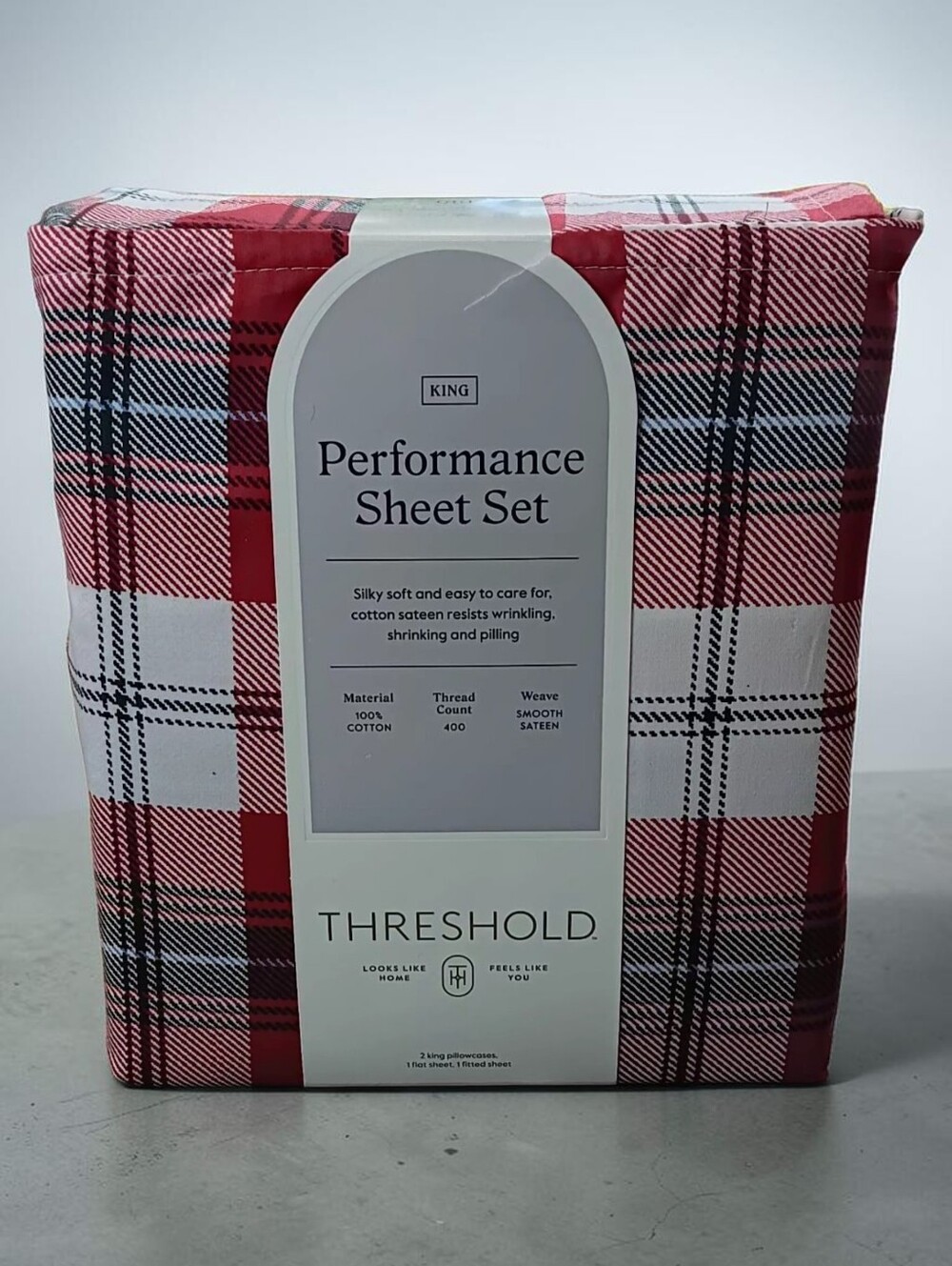 Threshold King Performance Sheet Set - Red Plaid